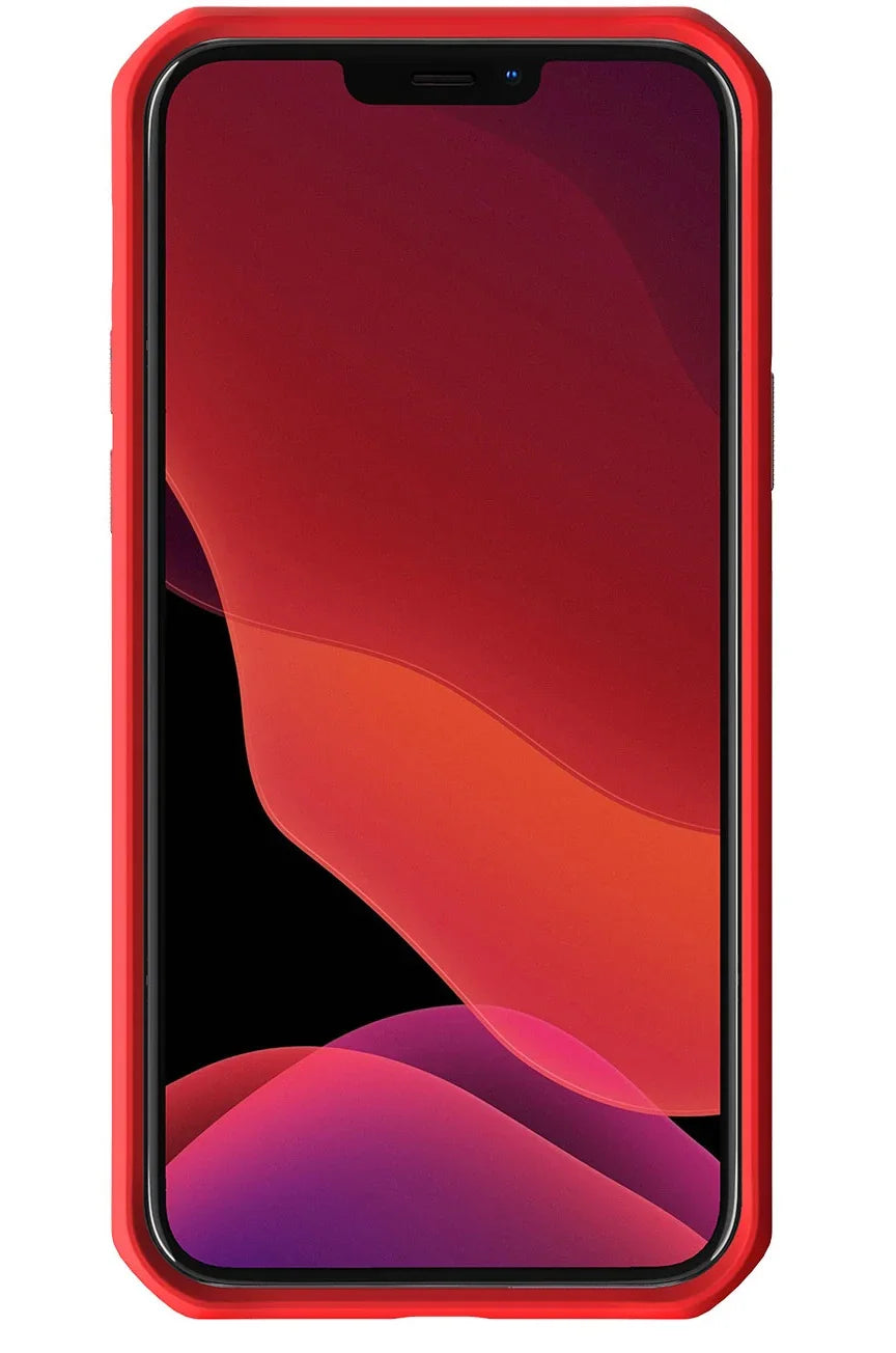 Itskins Hybrid Tek iPhone 12 & 12 Pro Case -Red And Transparent - Tashqila Itskins Hybrid Tek iPhone 12 & 12 Pro Case -Red And Transparent - Tashqila